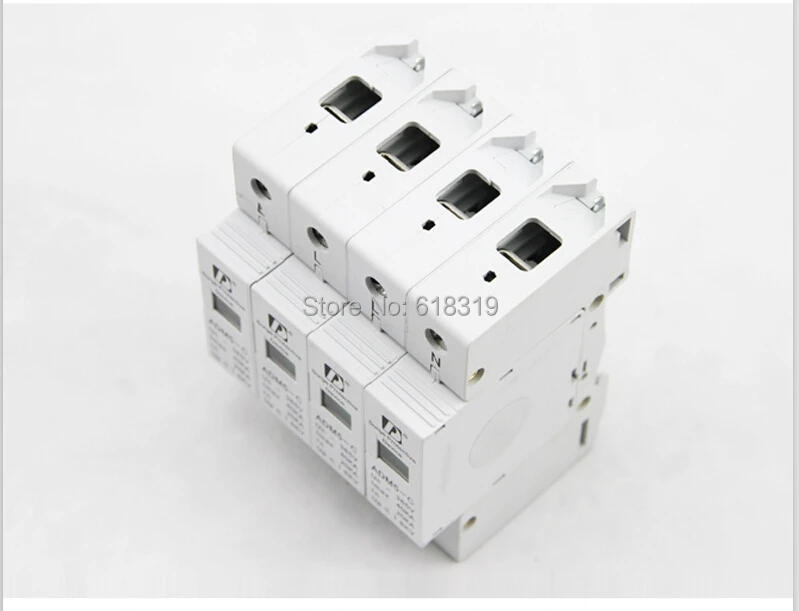 (1 шт./лот) 4P 20-40kA 380V AC din-рейка SPD Низковольтное устройство защиты от перенапряжения
