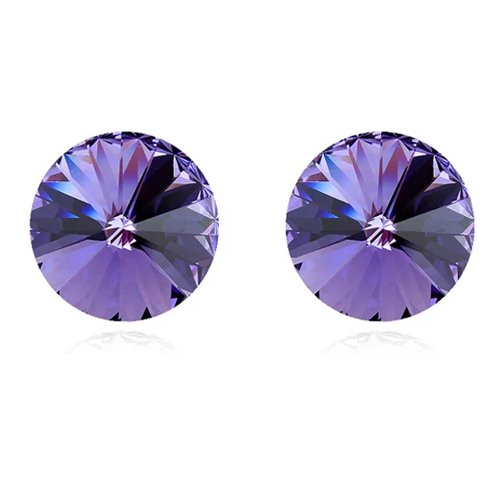 Классические серьги-кольца для мужчин женщин и девушек кристаллами от Сваровски