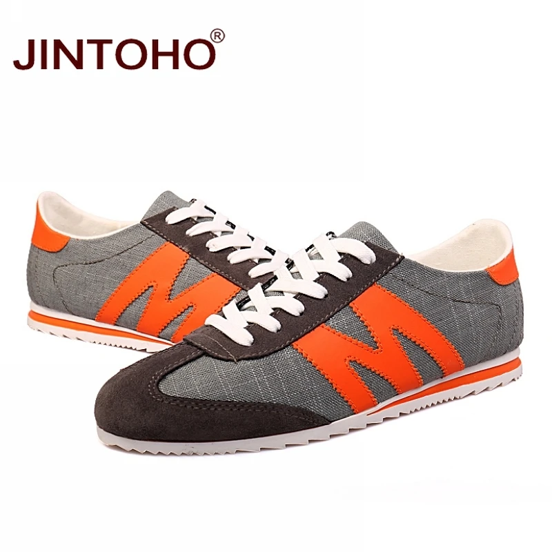 Jintoho/брендовые модные повседневные мужские ботинки дышащие Обувь дешевые