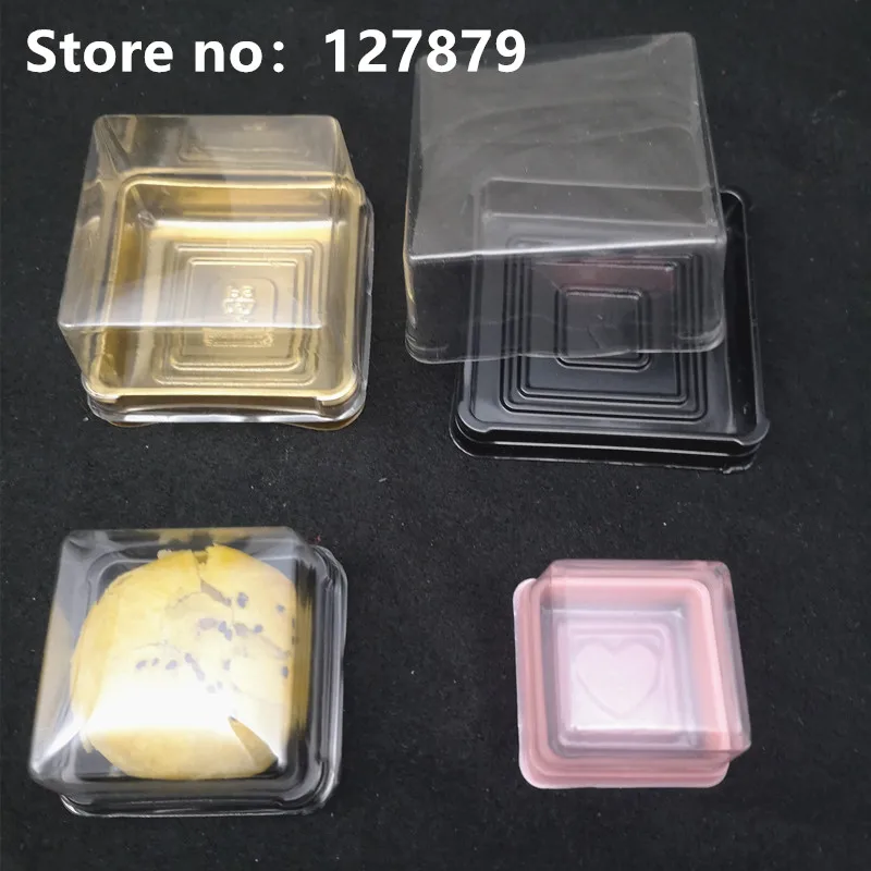 50 шт 50g80g100g квадратные лунные лотки для торта упаковочная коробка держатель