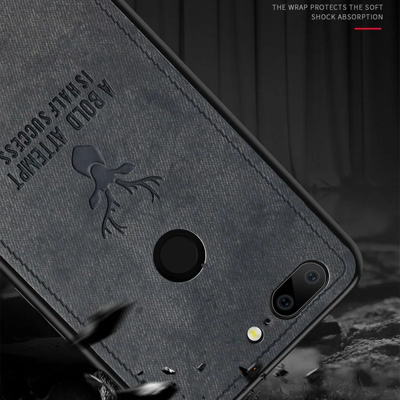 Чехол с 3D текстурой оленя для Oneplus 5 1 + ультратонкий тканевый чехол 6 T