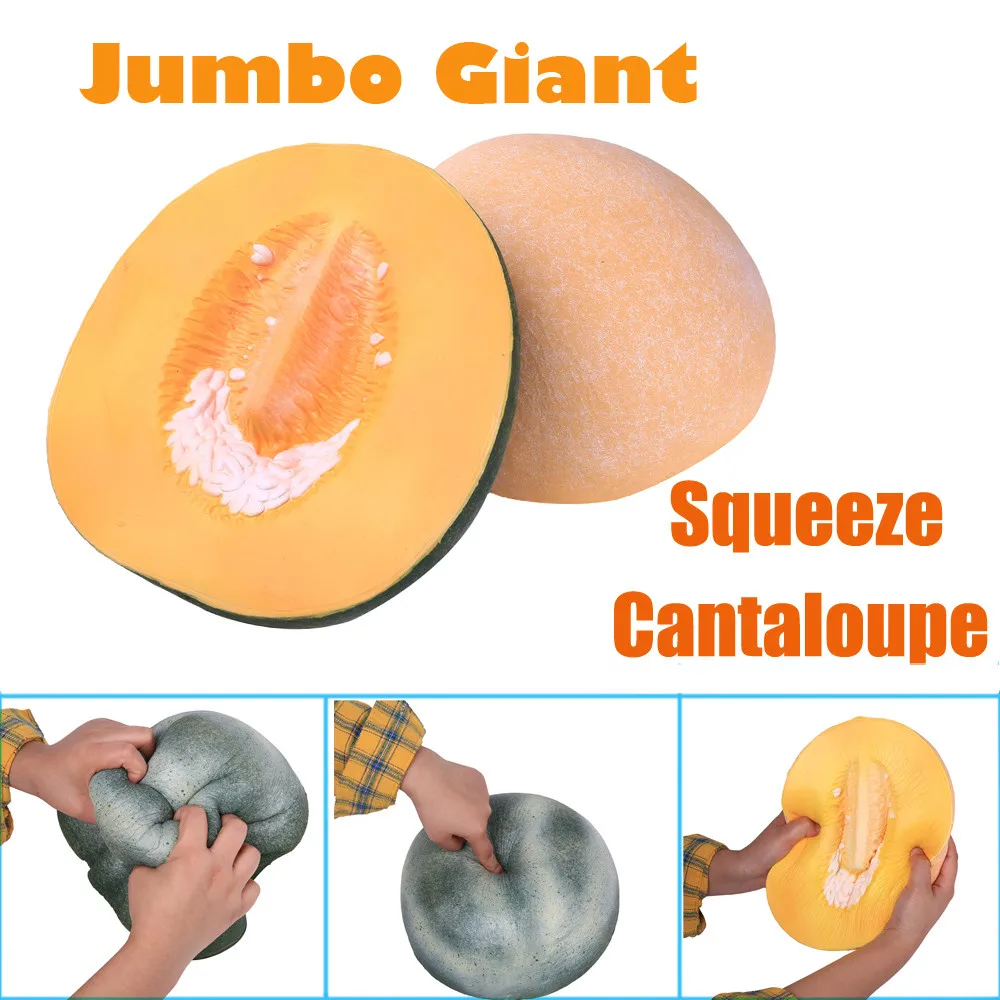 HIINST милые игрушки пушистые Squishies Squeeze Jumbo супер гигантские мягкие канталупы медленно поднимающаяся сжимающая игрушка для снятия стресса MJ1025