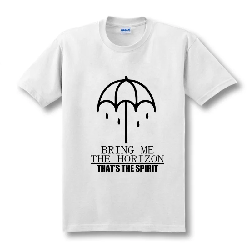 Мужская хлопковая футболка с принтом BRING ME THE HORIZON модная коротким рукавом в виде
