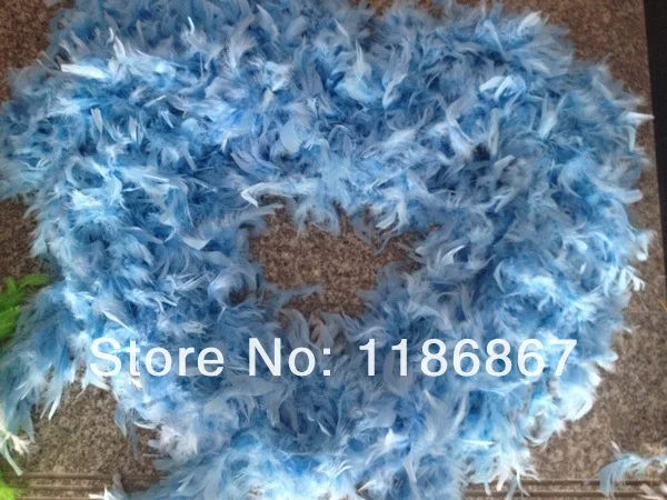 5 шт./лот светло Голубое перо индейки Боа полоска 40 г пушистое украшение ручной
