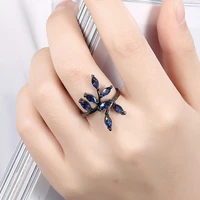 garilina fashion jewelry deep blue cubic zirconia rings for women wedding ring r2004