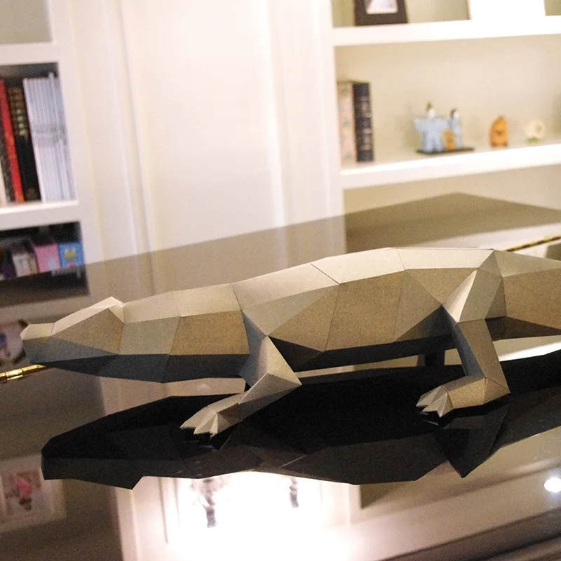 3D бумажная модель Крокодил животное домашний декор papercraft Пазлы Развивающие DIY