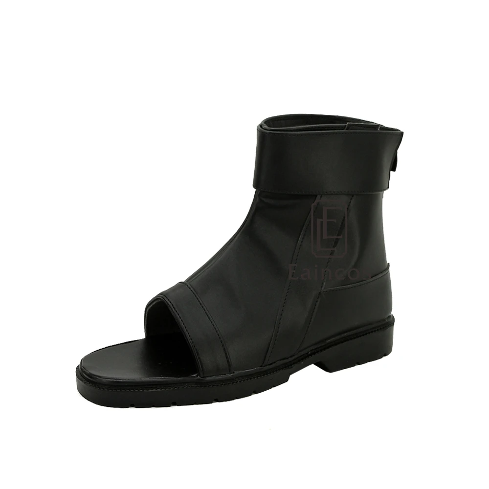 

Anime Naruto Uchiha Itachi ANBU Cosplay Shoes Black Peep Toe Boots Custom-made