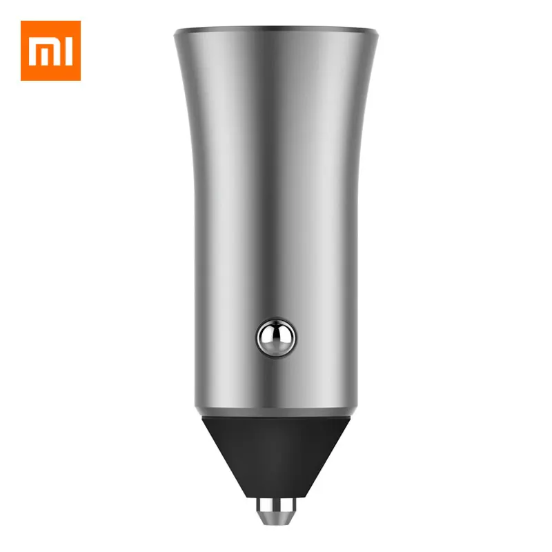 Оригинальное автомобильное зарядное устройство Xiaomi Dual USB Quick Charge 5 В/2,4 А 9 В/2 а 12 В/1,5 А макс. 18 Вт Быстрая зарядка с наконечниками светодиодный светильник