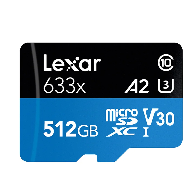 Lexar Micro sd карта 512 ГБ 95 МБ/с./с Высокая производительность 633x высокоскоростная