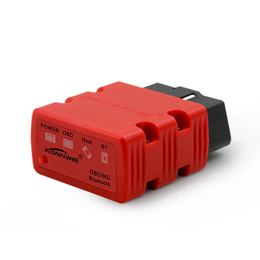 А+ качество Konnwei KW902 ELM327 Bluetooth 3,0 OBD2 CAN-BUS сканер работает на android/windows kw 902 ELM 327 адаптер BT - Цвет: Red