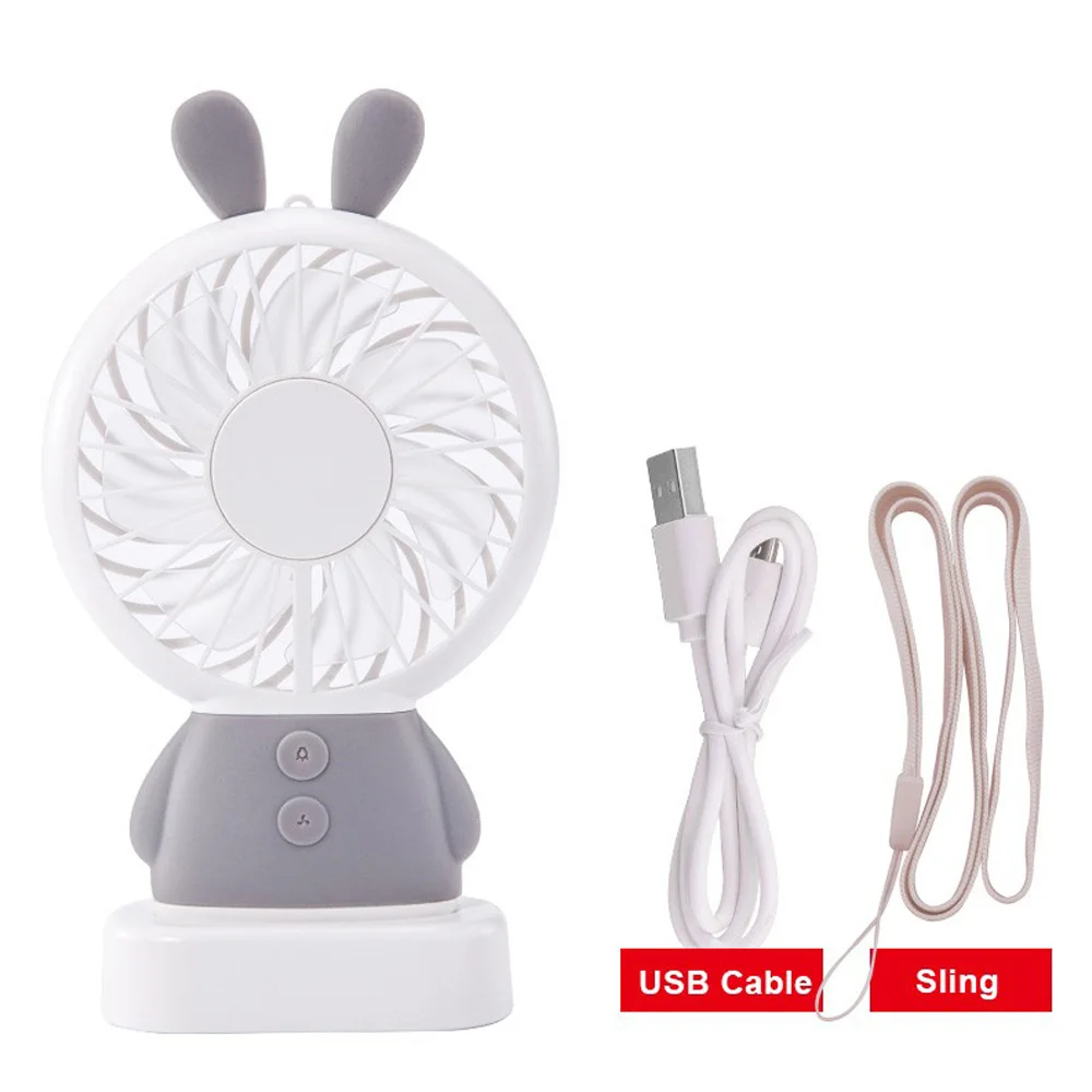 USB вентилятор Dharma Bear с изысканным Кроликом перезаряжаемый ручной светодиодный