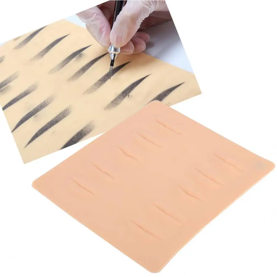 Tattoo Accessories 3Pcs Practice Skin Permanent Makeup Microblading Eyebrow Lip Training Silicone Fake | Красота и здоровье