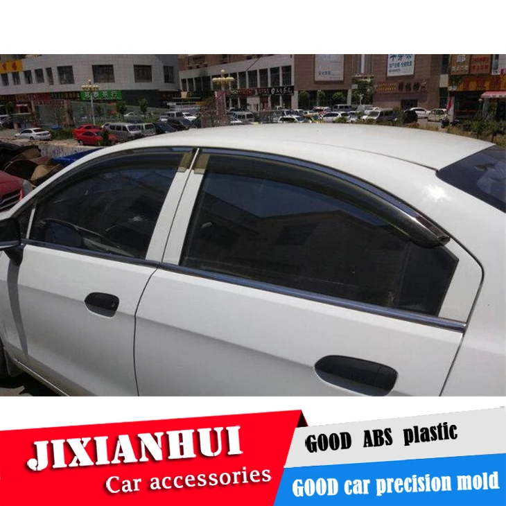 

For Chevrolet sail Window Visor For sail 2010-2014 Vent Shades Sun Rain Deflector Guard 4PCS/SET Car Styling