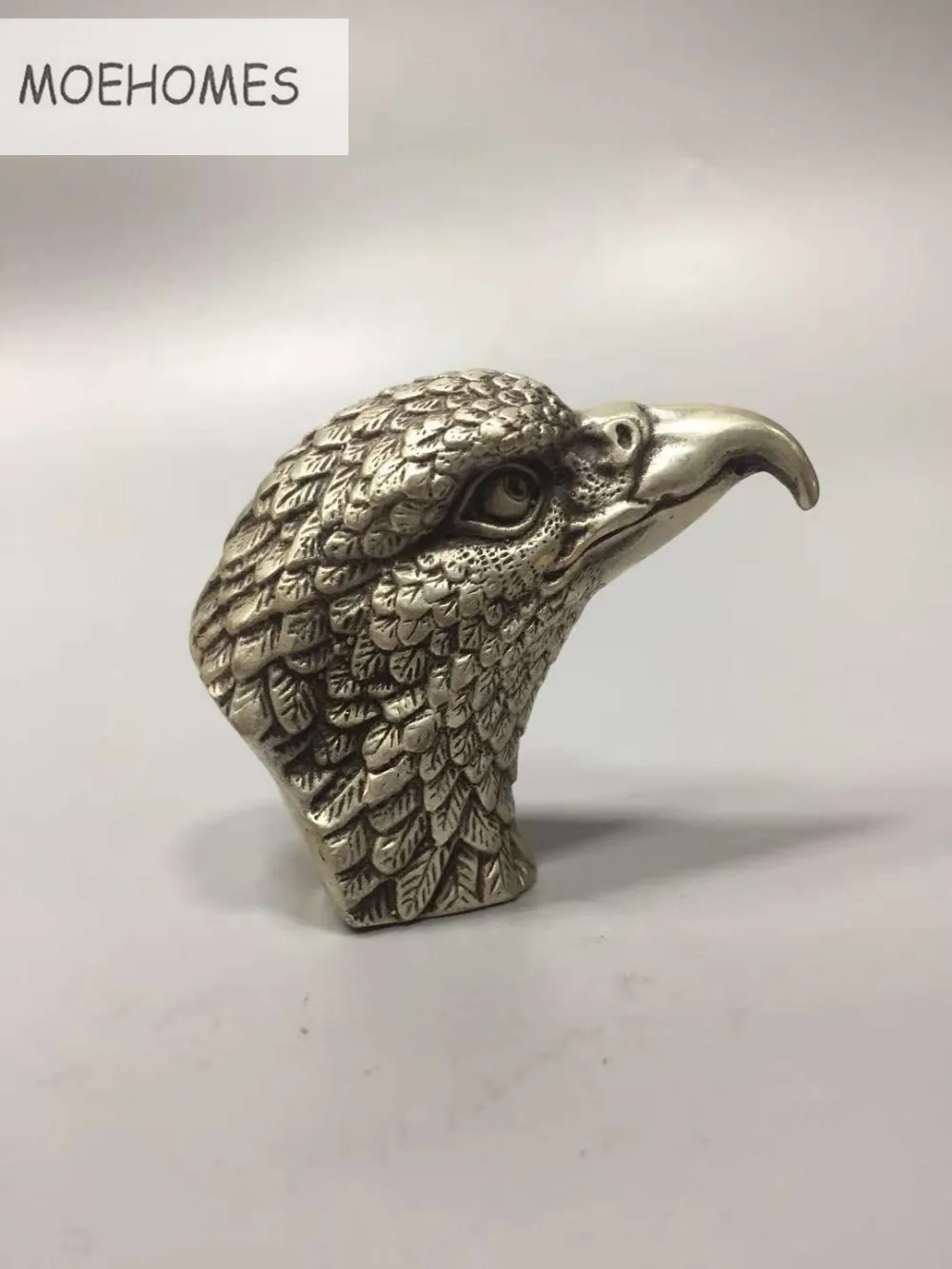 

MOEHOMES China Collectible Decorated Old Handwork Hawk head Statue metal crafts