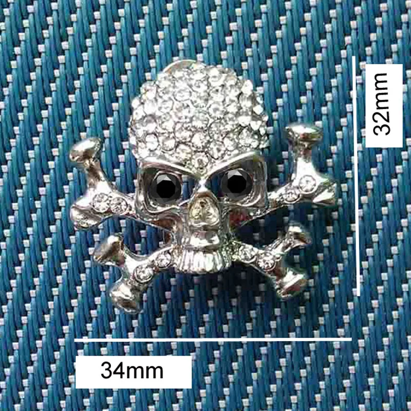 HOT crystals metal skull charm lady's boots shoes fashion ornament button bag belt decoration with screw rivets | Украшения и