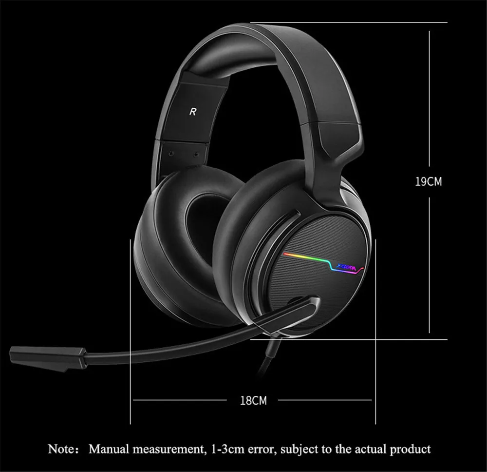 Xiberia V20 USB 7,1, гарнитура с объемным звуком, бас с микрофоном, светодиодный, игровые наушники для геймера, компьютера, ноутбука, ПК, Mac