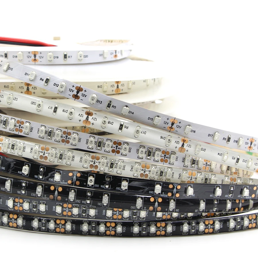 УФ светодиодная лента Водонепроницаемая SMD3528 60 светодиодов/м 120 черная печатная