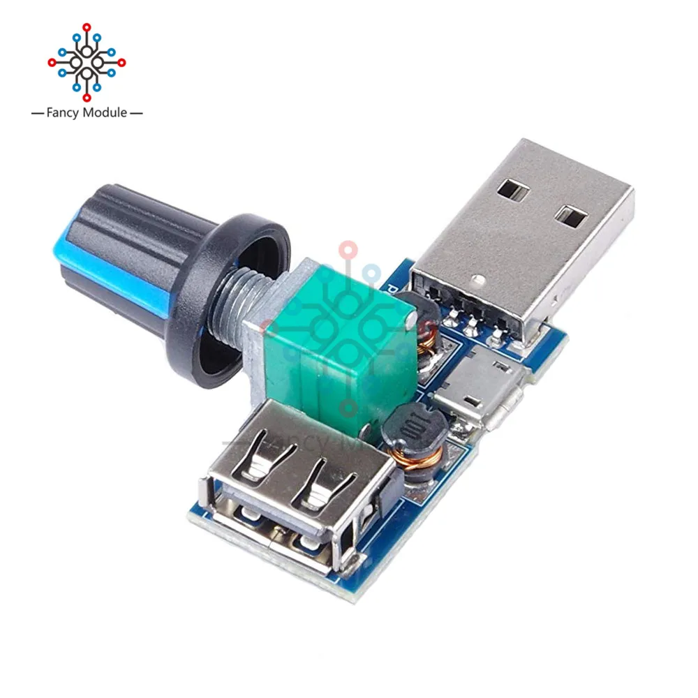 DC 5 в Micro USB вентилятор регулятор скорости ветра регулятор громкости воздуха Охлаждающий бесшумный Многофункциональный модуль переключения шума