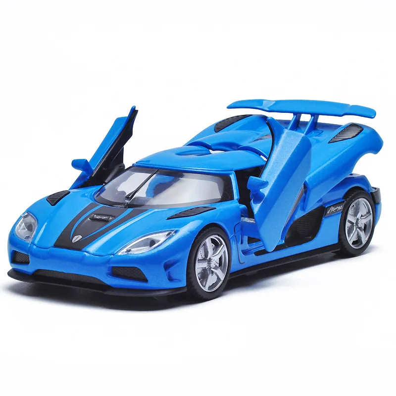 Mnotht 1/32 мини-модель автомобиля Koenigsegg из сплава с откидной спинкой, звуковые огни, литая под давлением модель автомобиля, игрушечный транспорт mo