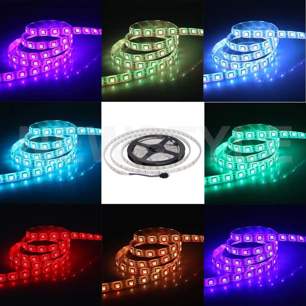 

Гибкая светодиодная лента 24 В постоянного тока RGB 5050, белая, красная, синяя, зеленая, желтая, цветная, неводонепроницаемая, эпоксидная, 24 В пос...