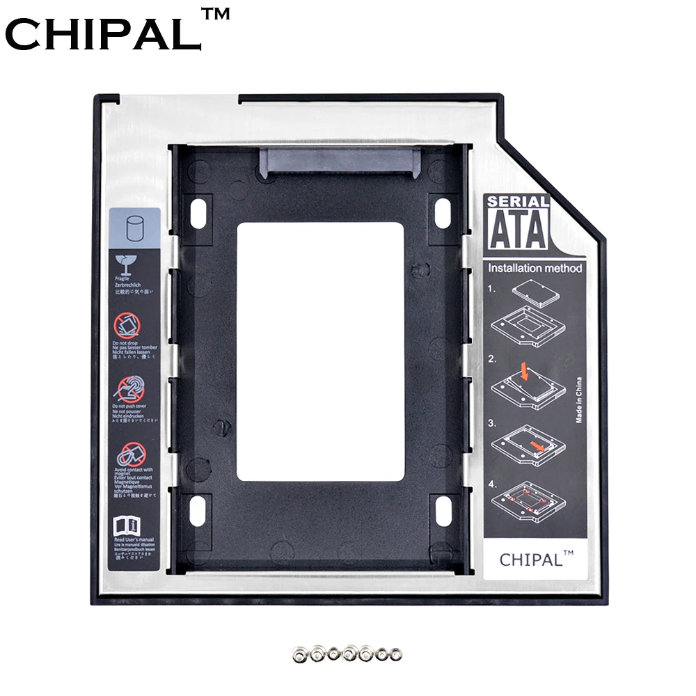 CHIPAL 2nd HDD Caddy 9 5 мм SATA 3 0 для 2 'Ə 7 ТБ SSD чехол Корпус жесткого диска ноутбука Optibay CD