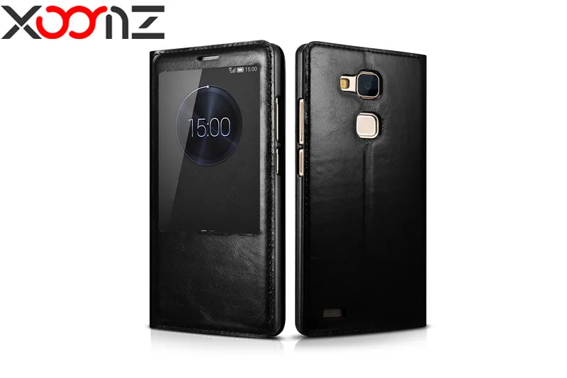 Роскошный вид Windows натуральная кожа чехол флип для Huawei Mate 7/Mate 8 телефона xoomz бренд