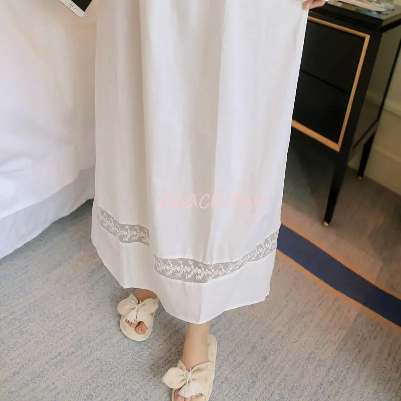 Весенние кружевные платья с длинными рукавами для беременных, сексуальная одежда для сна, женское платье для сна, французская ночная рубашка для беременных, домашняя пижама