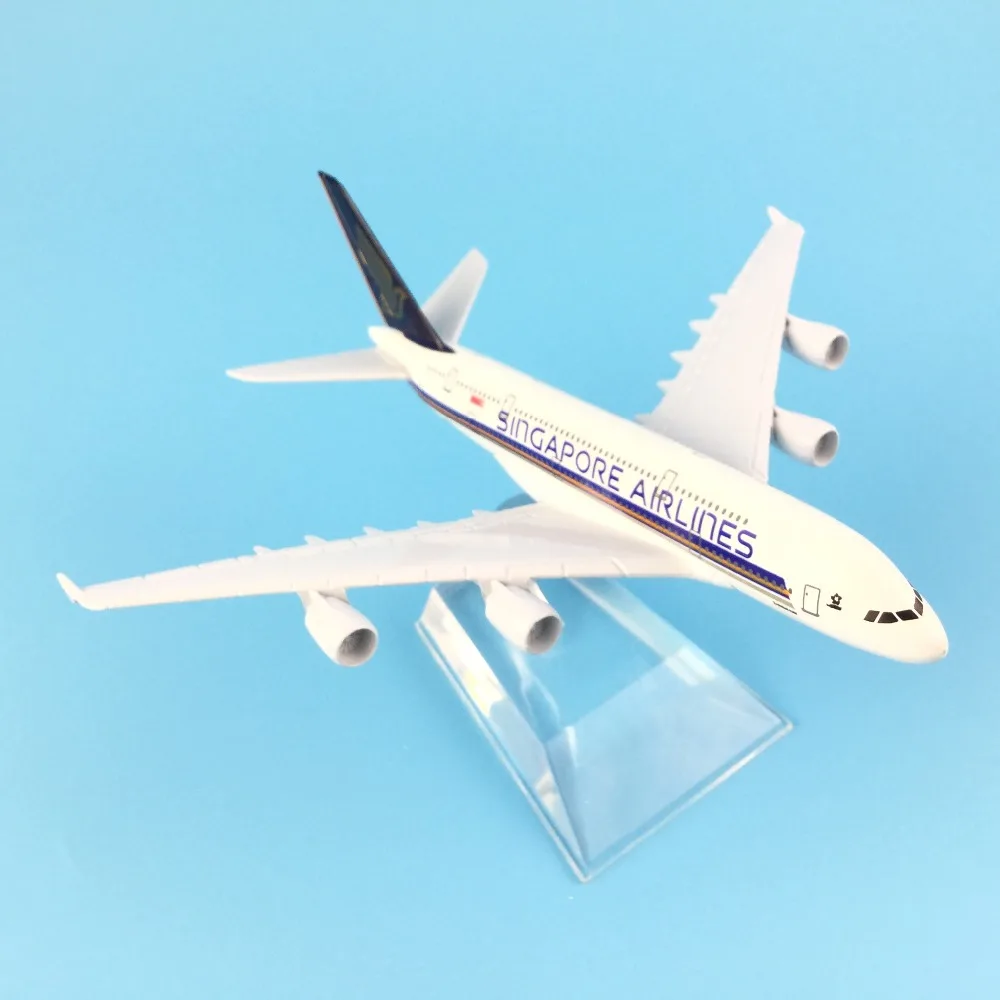 16CM Model Plane SINGAPORE AIRLINES Airplane model Aeroplane Diecast Alloy Airbus A380 Toy for Children Collections |