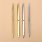 1 шт. корейский стальной стержень вращающиеся металлические шариковые ручки канцелярские принадлежности сверхтонкие Новинка шариковые ручки подарок для студента письменная ручка