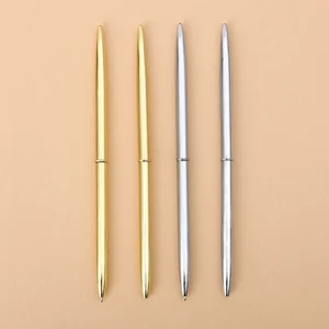 1 шт. корейский стальной стержень вращающиеся металлические шариковые ручки канцелярские принадлежности сверхтонкие Новинка шариковые ручки подарок для студента письменная ручка