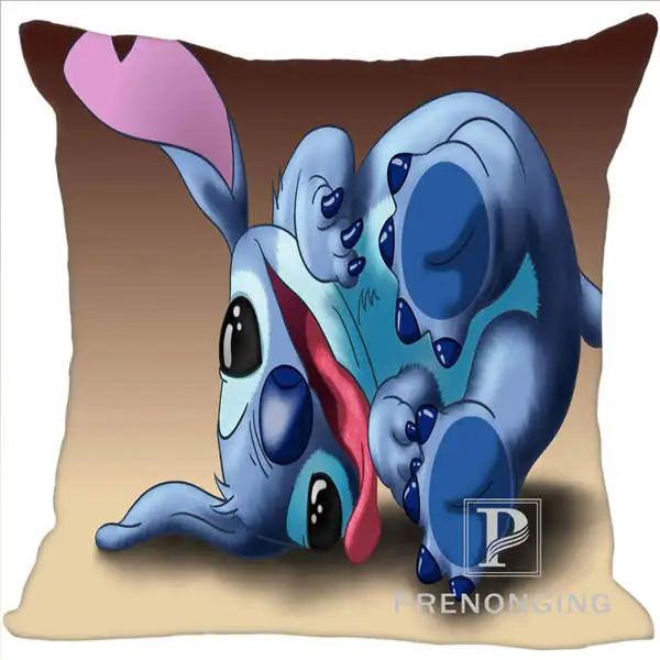 Pillowcase Заказная наволочка Обложка тематика «Лило и Стич»@ 01 квадратная Подушка на молнии Обложка печать(с одной стороны)#180117-139 - Color: Pillowcase