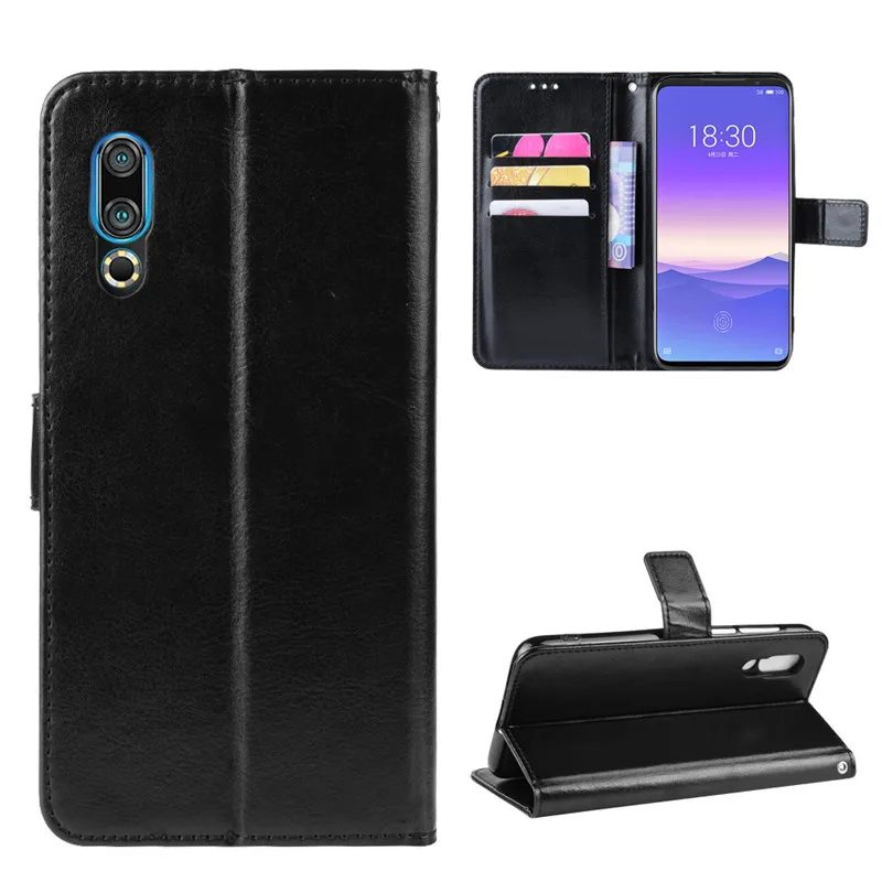 

Чехол для Meizu 16 s, Роскошный кожаный флип-кошелек, чехол для телефона Meizu 16 s, чехол с подставкой, функциональный держатель для карт