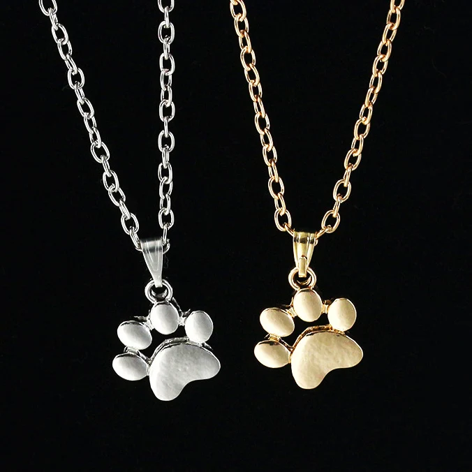 Collier Femme Золотая цепочка лапа коготь собаки котята подвеска ожерелья для женщин