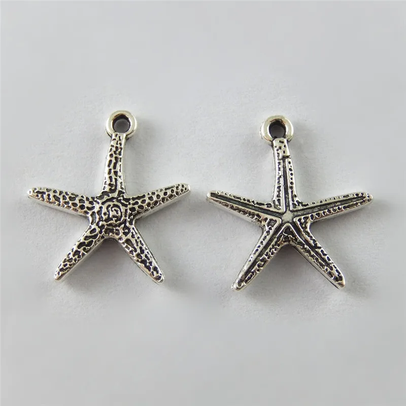 25 шт. античный металла небольшие металлические звезды Талисманы ювелирных