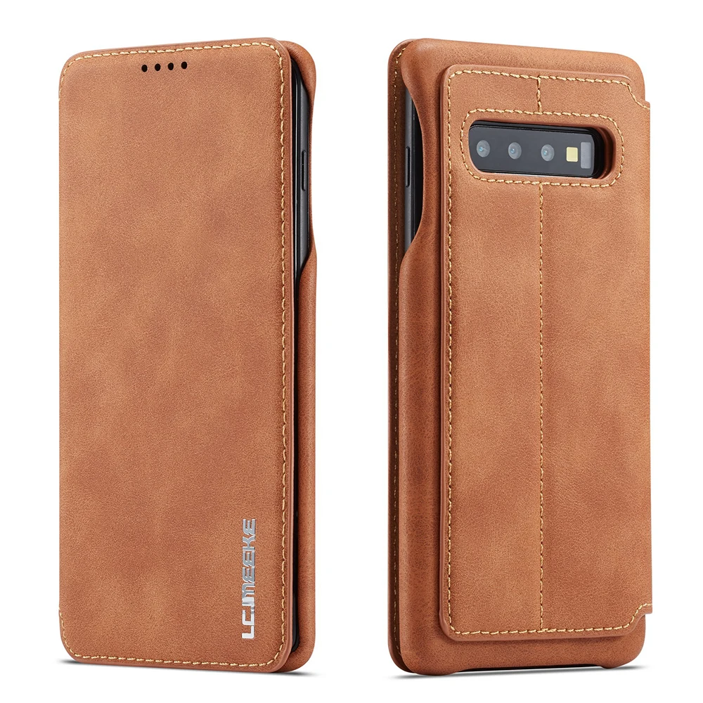 Магнитный кожаный флип чехол для Samsung Galaxy S10 5G S8 S9 Plus S7 edge A20 A30 A40 A50 A70 кошелек с