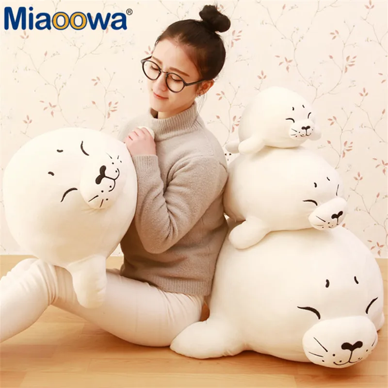 

Подушка плюшевая Miaoowa, 80/100 см, эластичная, плюшевая игрушка-тюлень, 1 шт.