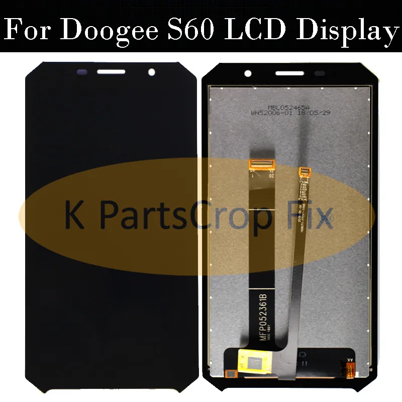 5 2 'Для Doogee S60 ЖК-дисплей + сенсорный экран 100% оригинальный протестированный