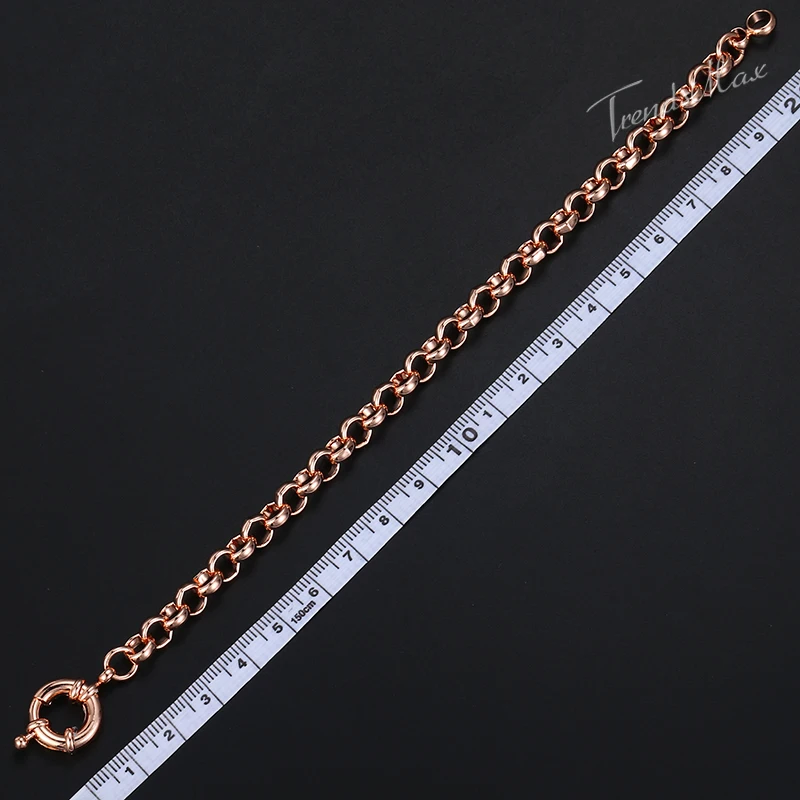 Женская цепочка на браслет розовое золото 585 пробы 6 мм 18 см 20 23 25 GB212|bracelet chain|women