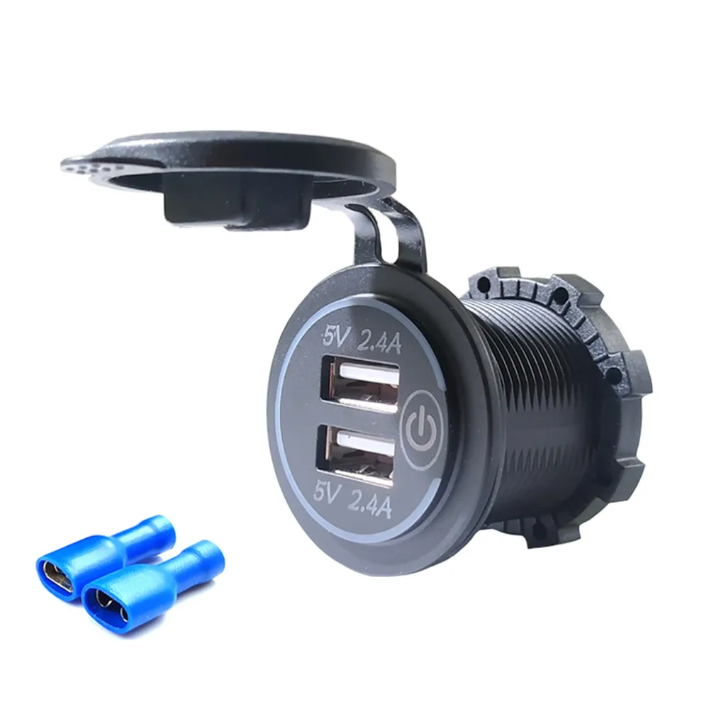 5V 2.4A Универсальный двойной USB прикуриватель зарядное устройство розетка