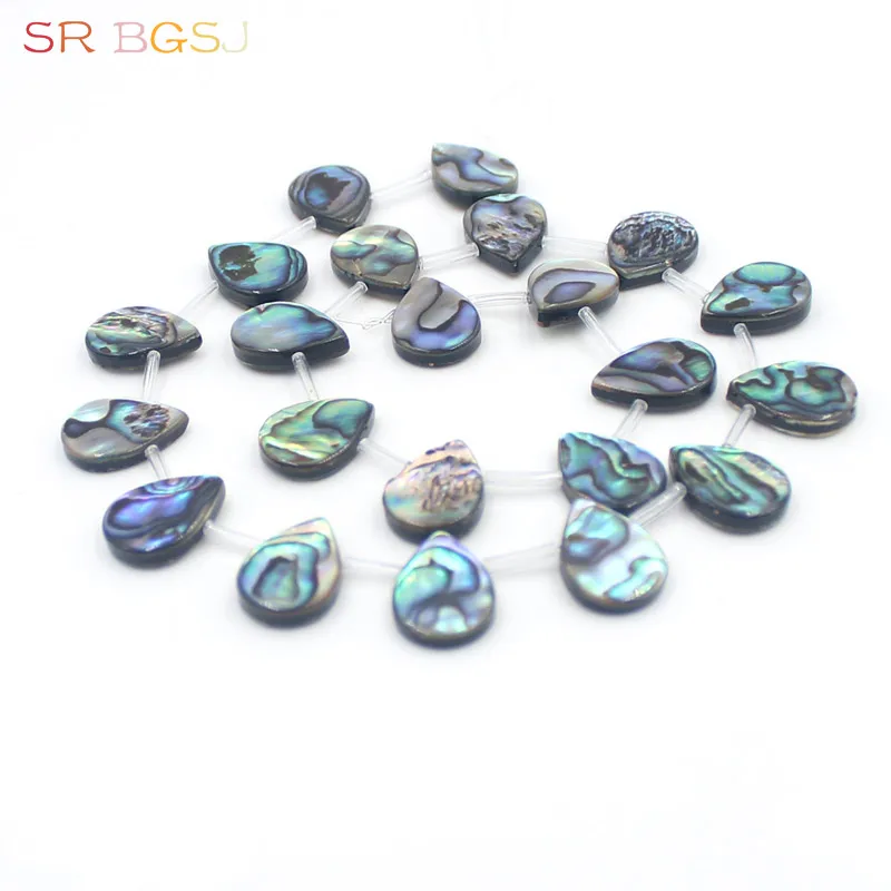 

Free Shipping Different Sizes Top Drip Shape Natural Abalone Shell Jewelry DIY Loose Findings DIY Beads 15