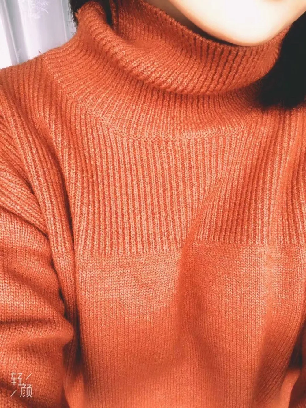 

Turtleneck Long Sleeve Women Sweater Solid color Loose Casual Sweaters Pullovers