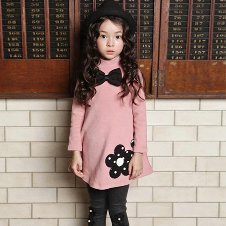Autumn/Winter Thicken Girl Dress Cotton Cashmere Baby Girls Clothing Embroidered Casual Clothes Kids Warm | Детская одежда и обувь