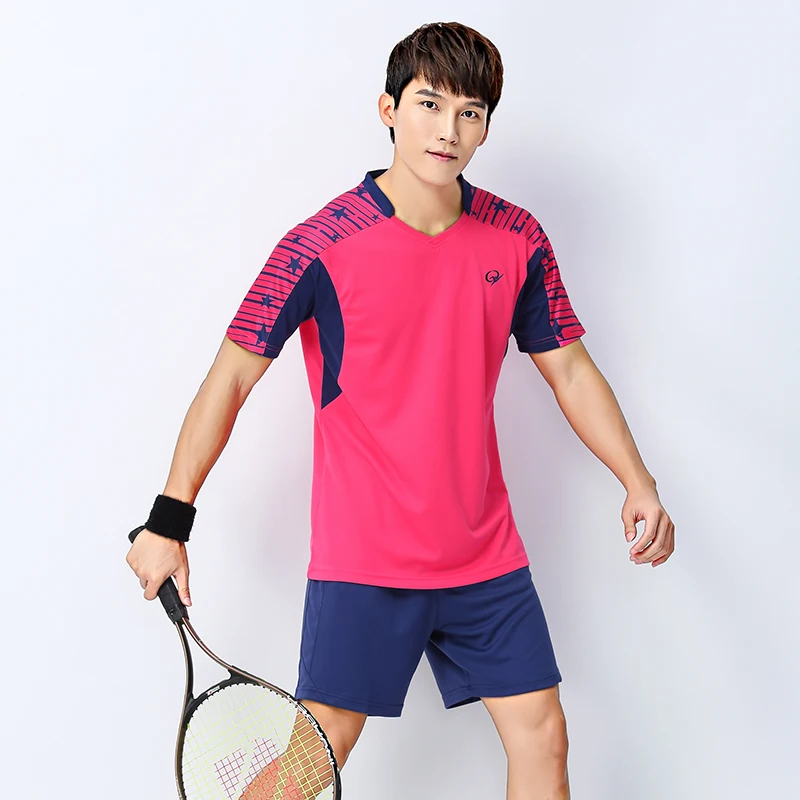 Новое Прибытие Мужчины Бейсбол Футболки Шорты Set Top Качество Мягкой Теннис