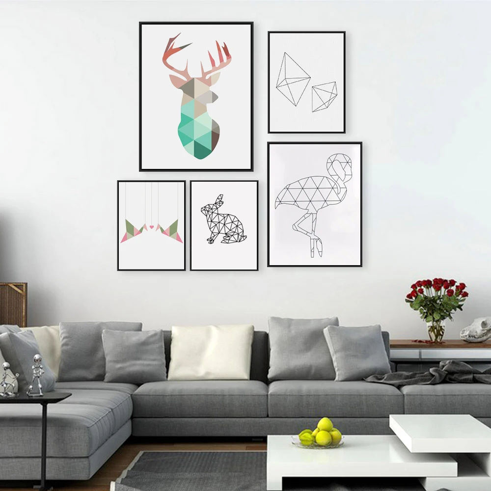 Декоративная Скандинавская картина HAOCHU на холсте абстрактный принт с