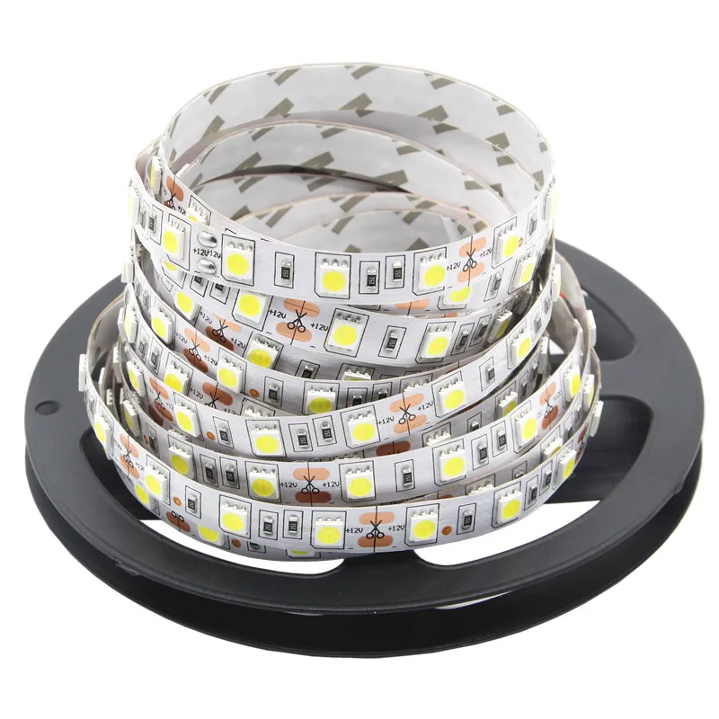 SMD 5050 DC12V Fita Led Строка полосой Бар неоновый Bombillas Теплый Холодный белый RGB