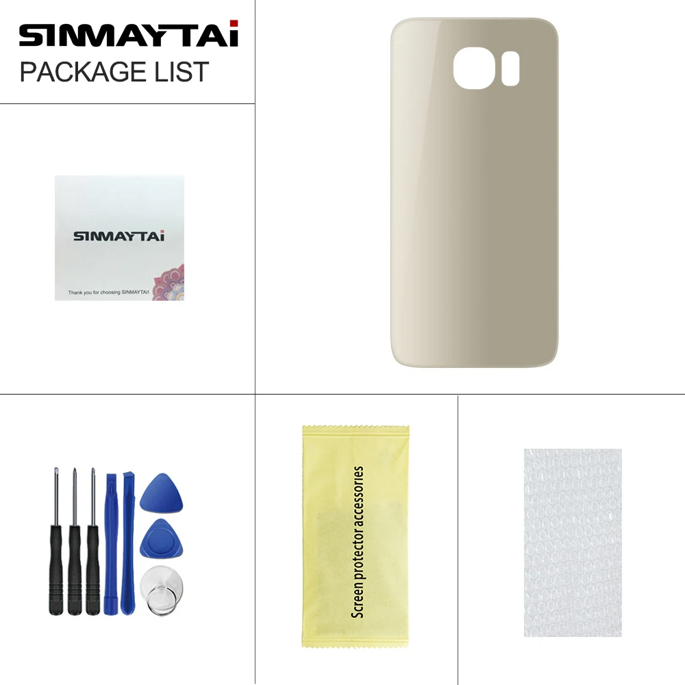 Оригинальный корпус задняя крышка чехлы для Samsung Galaxy S6 Задняя стеклянная
