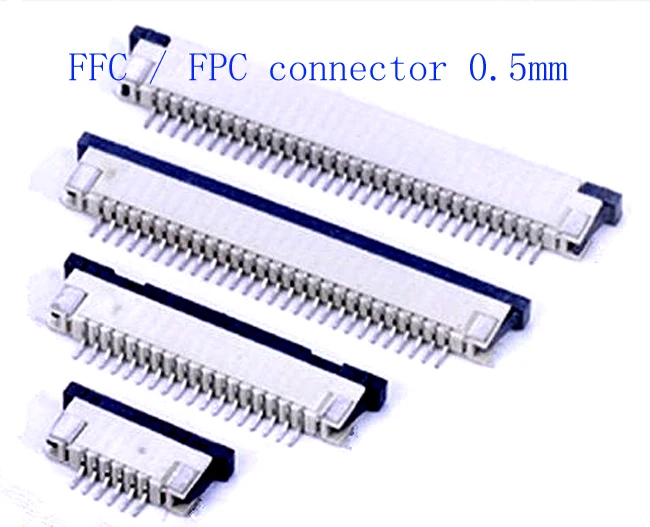 100pcs FFC / FPC connector 0.5mm 4 Pin 5 6 7 8 10 12 14 16 18 20 22 24 26 28 30P Drawer Type Ribbon Flat Connector Top Contact