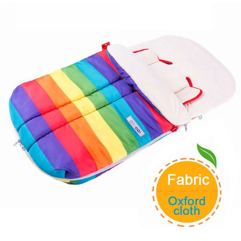 Baby Stroller Sleeping Bag Newborn Warm Rainbow Winter Envelope For Pram Kids Toddler Sleep Sack Swaddle Cart Set Bedding |