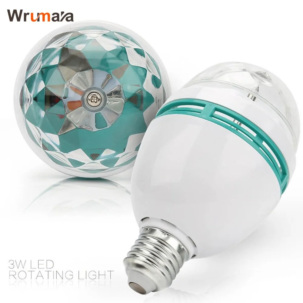 Wrumava светодиодный RGB мини-сценический светильник E27 B22 AC 85-265V Магическая