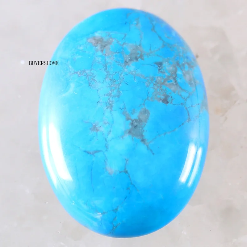 Blue Turquoise Кабина Кабошон 22x30 мм овальные Натуральный Камень Бисер для изготовления ювелирных изделий Цепочки и ожерелья браслет серьги синие говлита 1 шт. K513 - Цвет: Blue Turquoise